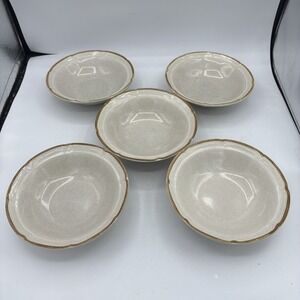 Hearthside Bowls Stoneware Baroque Cereal Soup Salad Pasta 6.75" Japan Set of 5